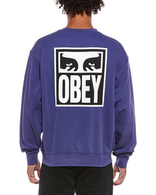Obey Blue Crewneck Sweatshirt for men