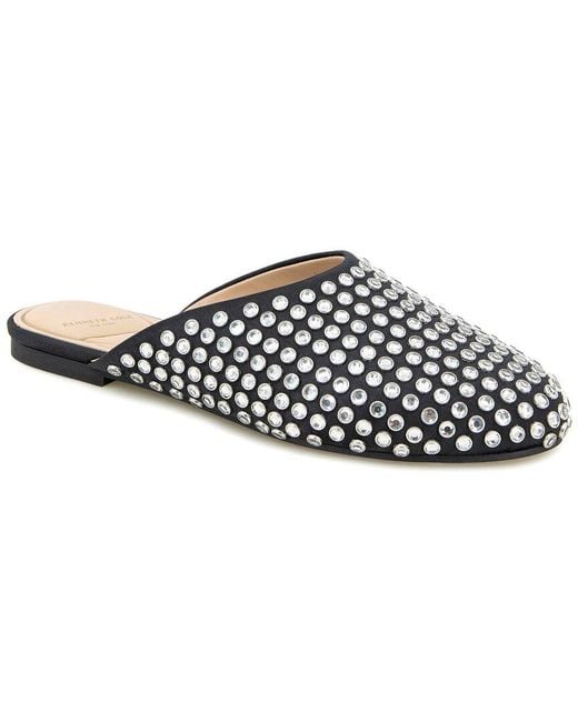 Kenneth Cole White Almond Toe Saddie Mules