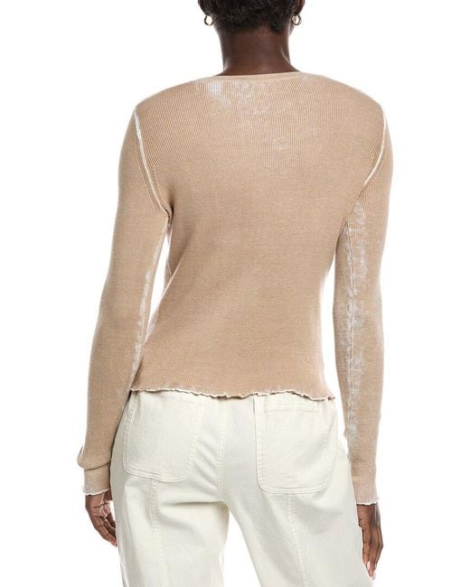 Autumn Cashmere Natural Cotton By Inked V-Neck Sweater