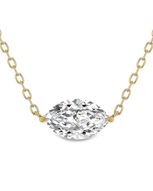 Lab Grown Diamonds Metallic 14k 0.50 Ct. Tw. Lab Grown Diamond Necklace