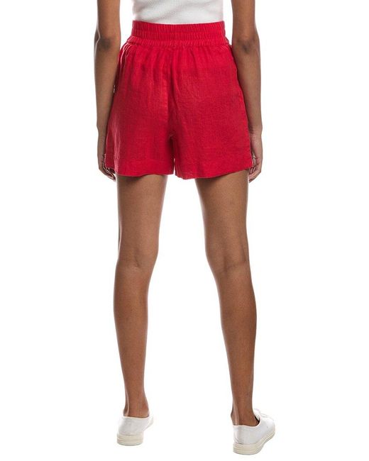 Michael Stars Red Mavis Linen Short
