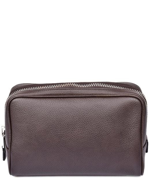 Tom Ford Brown Leather Dopp Kit for men