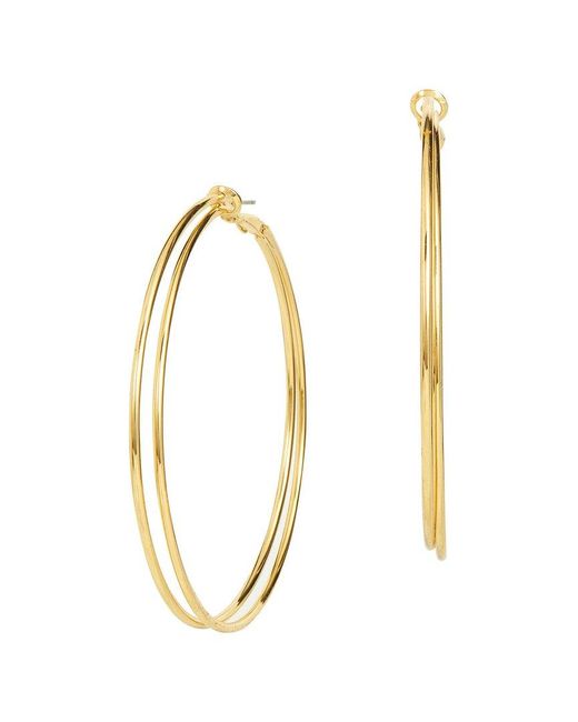 Savvy Cie Metallic 18K-Plated Light Xl Hoops