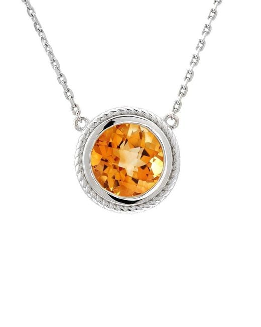 Gemstones White 3.72 Ct. Tw. Citrine Necklace
