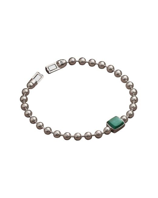 Karma and Luck Metallic Plated Malachite Magnetic Bracelet