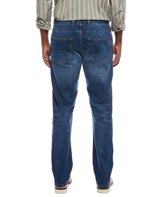 Isaia Blue Straight Jean for men
