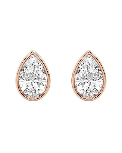 Lab Grown Diamonds White 14k Rose Gold 3.00 Ct. Tw. Lab Grown Diamond Earrings