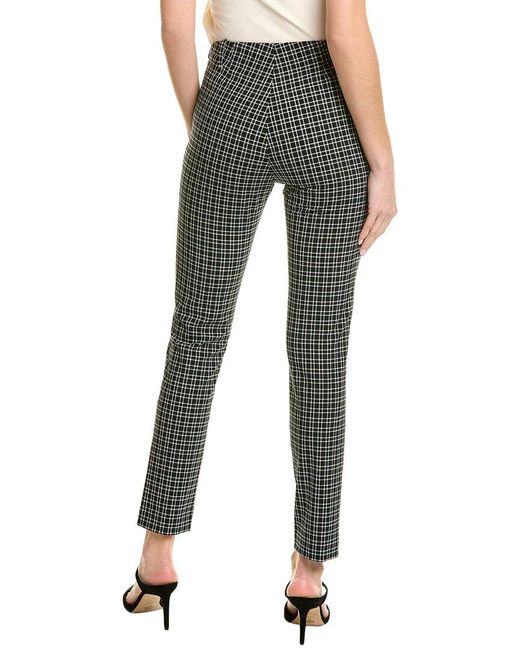 Pink Tartan Black Check Wool-Blend Blazer Pant
