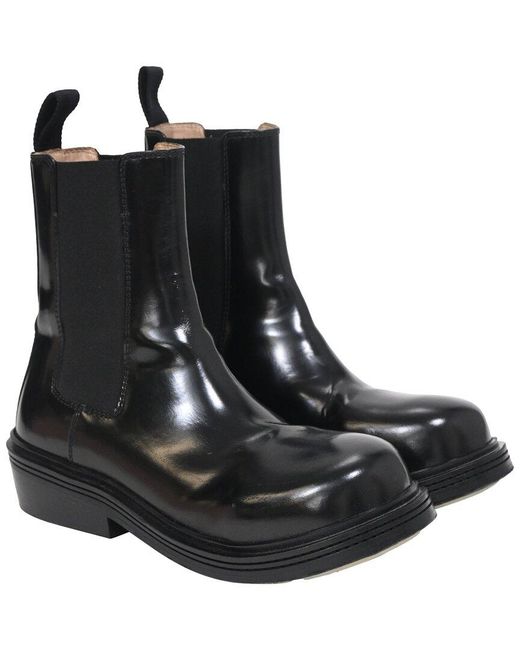 Bottega Veneta Black Leather Brushed Chelsea Boot (authentic Pre-loved)