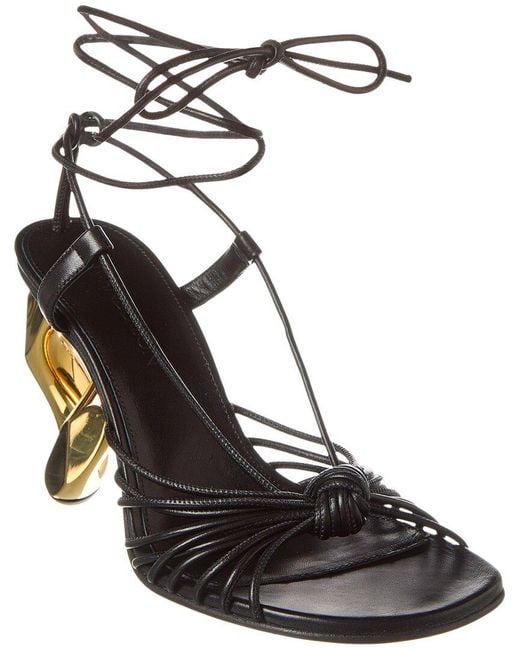 J.W. Anderson Black Chain Leather Sandal