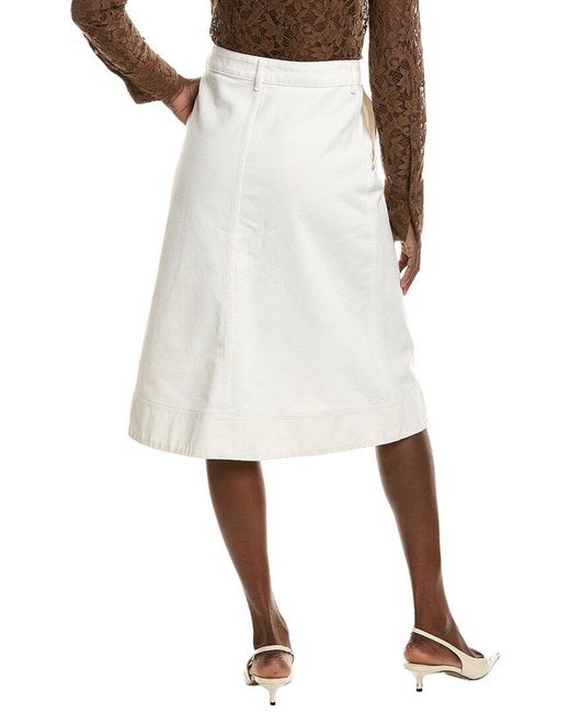 Officine Generale White Officine Generale Sidonie Denim Skirt