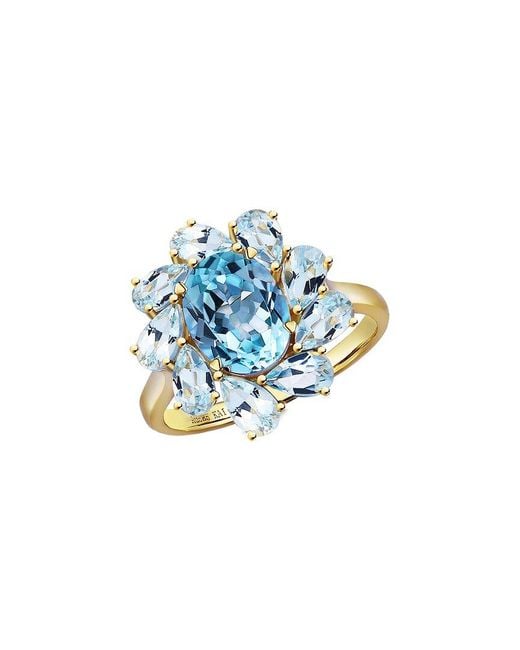Kai Fine Jewelry Blue 14K 8.60 Ct. Tw. Gemstone Cocktail Ring