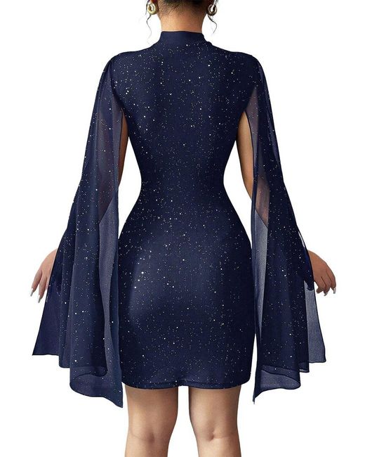 BELLA DESERT Blue Mini Dress