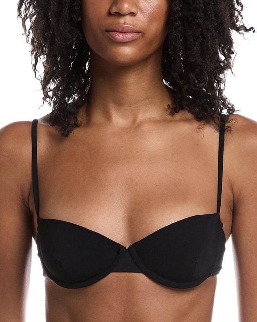Anemos Black Balconette Underwire Bikini Top