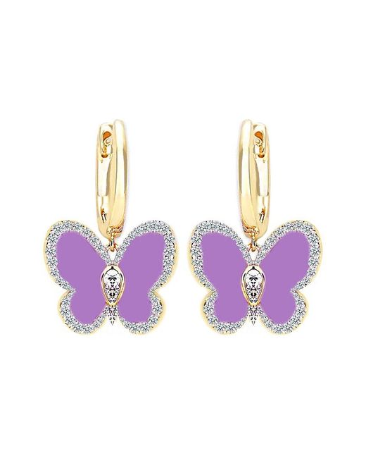Gabi Rielle 14k Over Silver Enamel Butterfly Earrings | Lyst