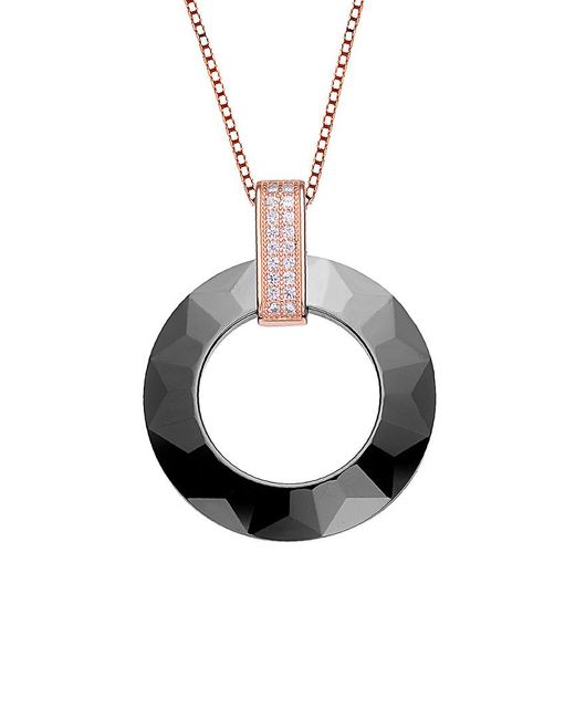 Rachel Glauber Metallic Cz Necklace