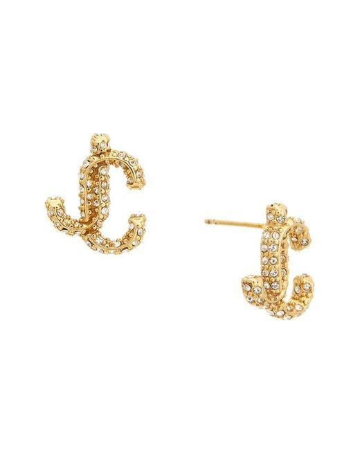Jimmy Choo Metallic Jc Stud Earrings