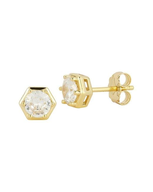 Glaze Jewelry Metallic 14K Plated Cz Earrings