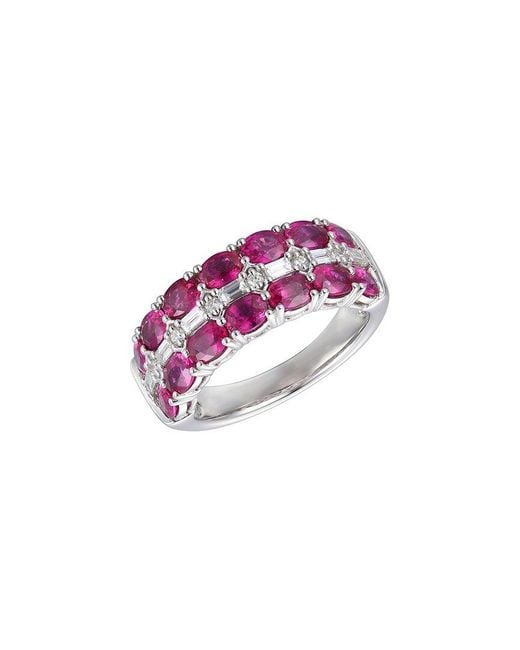 Gregg Ruth Pink 14K 3.13 Ct. Tw. Diamond & Ruby Ring