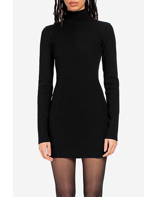 GAUGE81 Black Minas Wool-blend Mini Dress