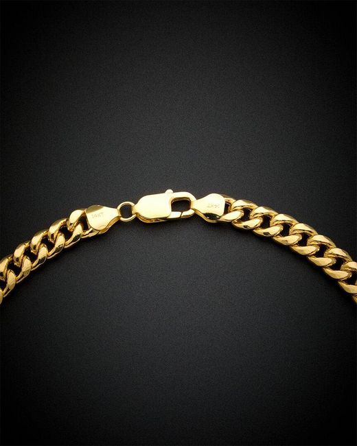 Italian Gold Black 14k Miami Cuban Necklace