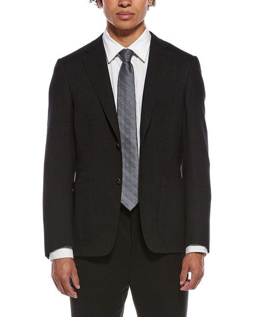 Canali Black Wool-Blend Blazer for men