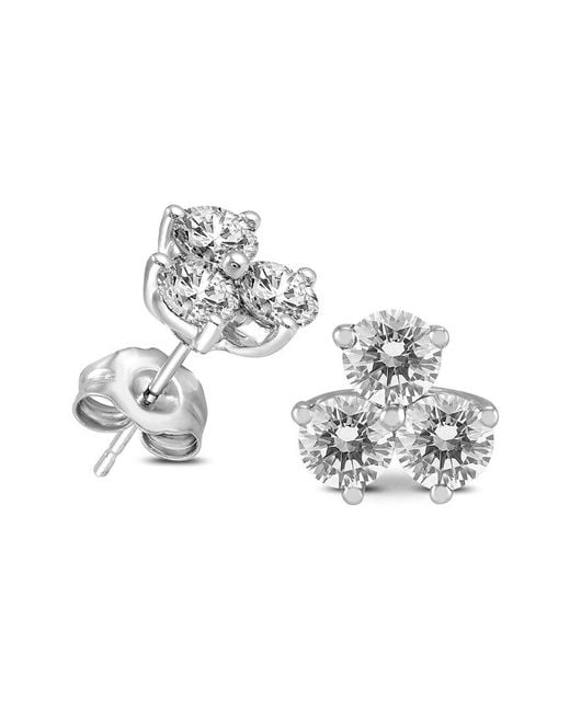 Diamond Select Cuts Metallic 14k 0.96 Ct. Tw. Diamond Earrings