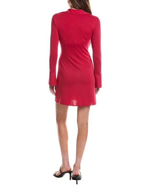 Cinq À Sept Red Matte Jersey Mckenna Mini Dress