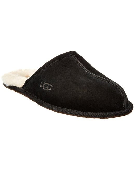 Ugg Black Scruff Suede Slipper for men