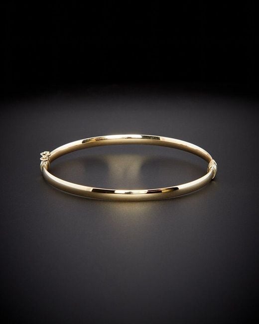 Italian Gold Black 14K Bangle Bracelet