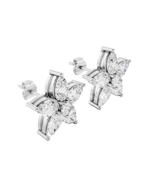 Sabrina Designs Lab Grown Diamonds White 14K 3.25 Ct. Tw. Lab-Grown Diamond Floral Earring