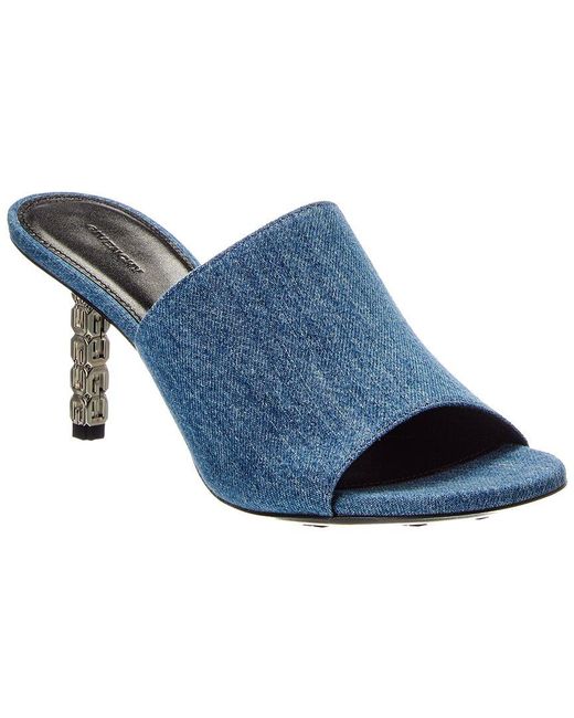 Givenchy Blue G Cube Denim Mule