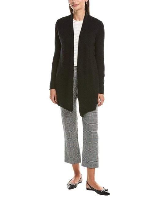 InCashmere Black Flyaway Cashmere Cardigan