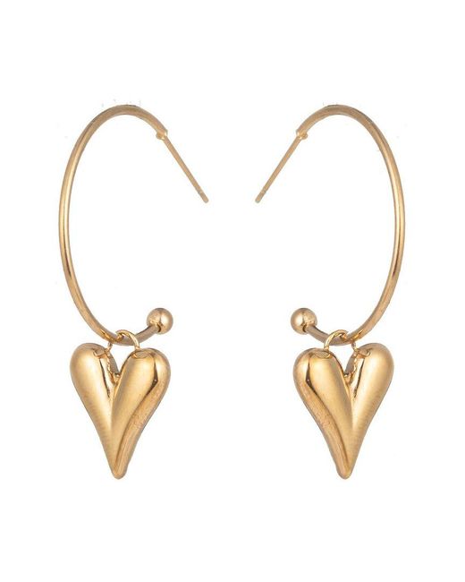 Eye Candy LA Metallic Luxe Collection Jasmine Heart Earrings