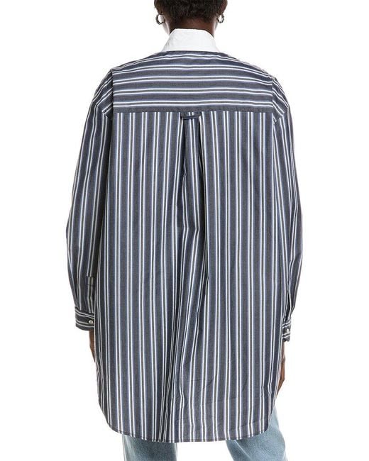 Sandro Blue Mini Shirtdress