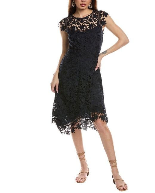 Eliza J Black Lace A-Line Dress