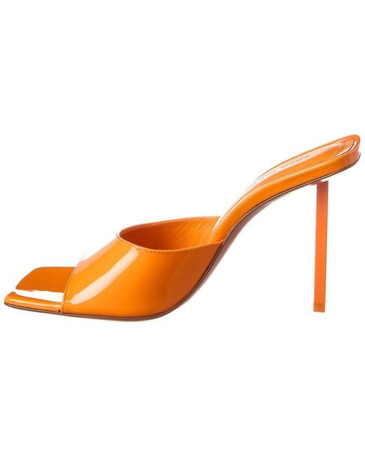 AMINA MUADDI Orange Laura 95 Patent Sandal