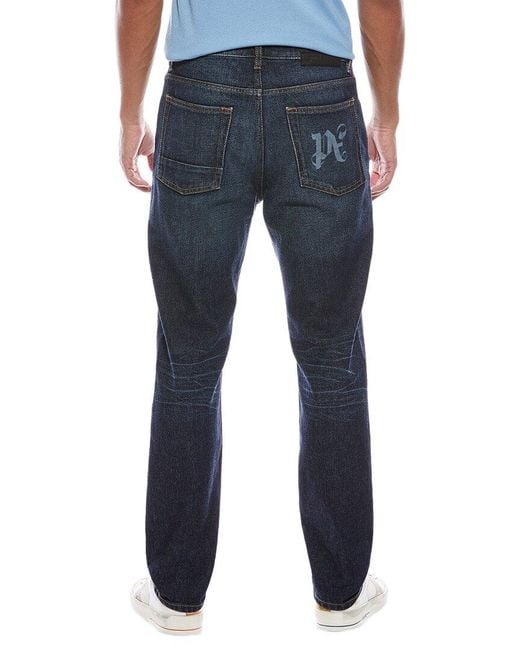 Palm Angels Blue Midnight Monogram Pant for men