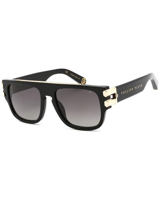 Philipp Plein Black Spp011m 55mm Sunglasses