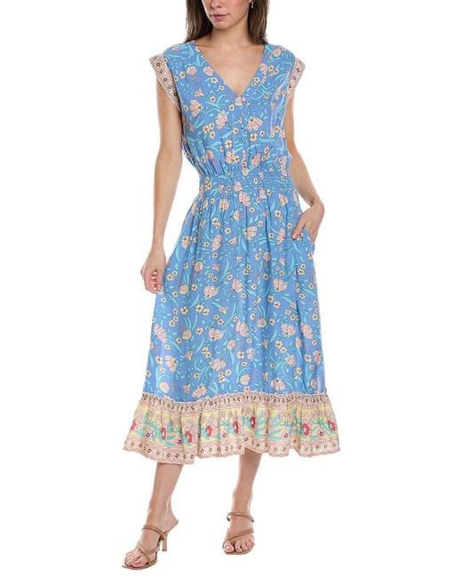 Walker & Wade Blue Allison Maxi Dress