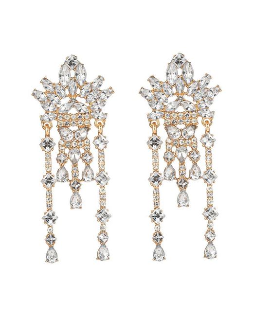 Eye Candy LA White Royal Crown Earrings