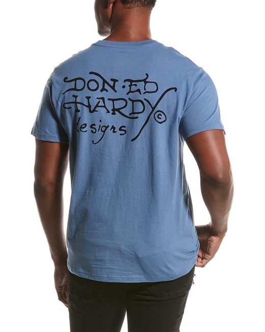 Ed Hardy Blue Eagle Anchor T-shirt for men