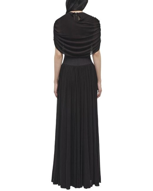 Jonathan Simkhai Black Nancie Cape Midi Dress