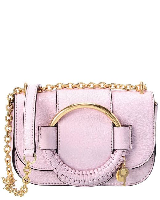 See By Chloé Hana Chain Leather Shoulder Bag in Pink | Lyst Australia