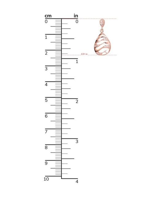 Genevive Jewelry Pink 18k Rose Gold Vermeil Earrings