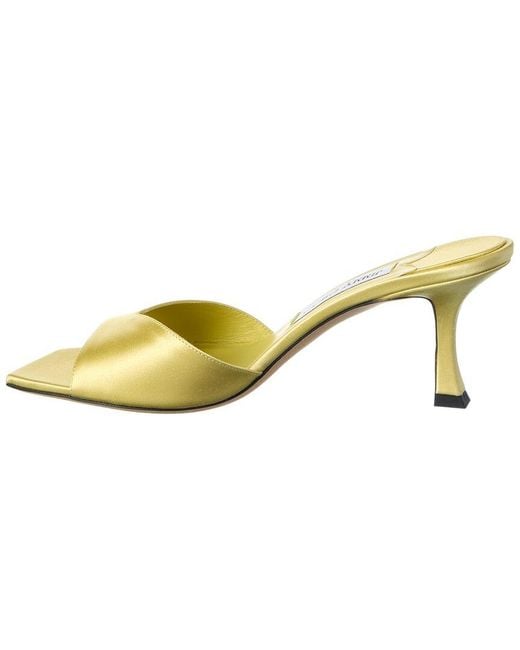 Jimmy Choo Yellow Skye 70 Satin Sandal