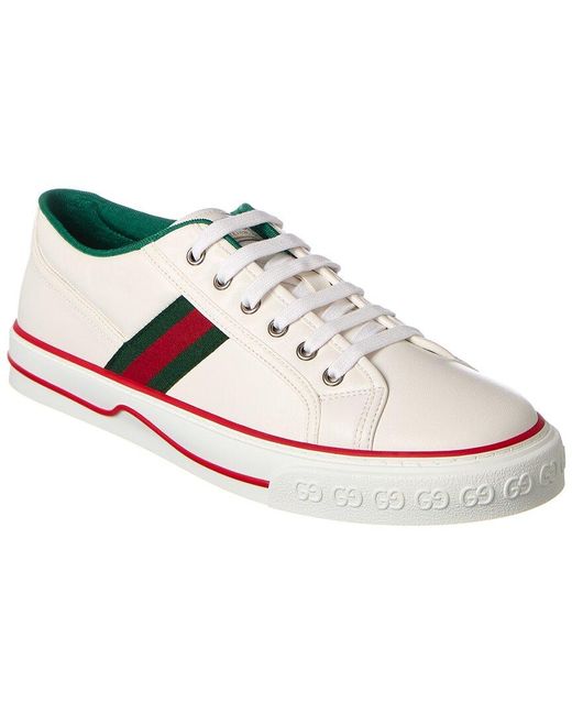 Gucci Tennis 1977 Leather Sneaker in White for Men Lyst UK