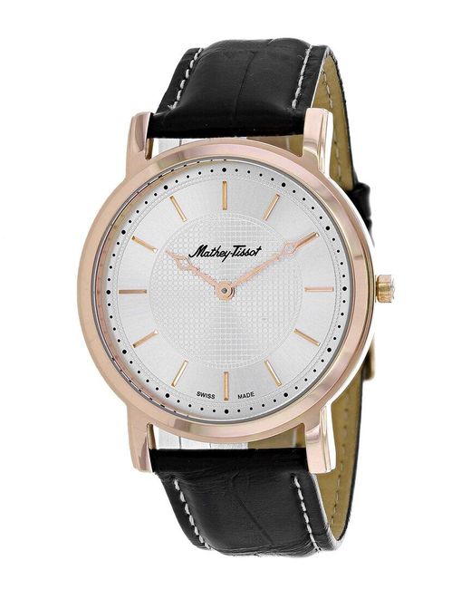 Mathey-Tissot Leather City Watch for Men | Lyst