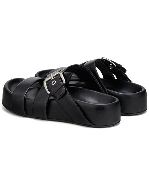Agl Attilio Giusti Leombruni Black Jane Slide Leather Slide