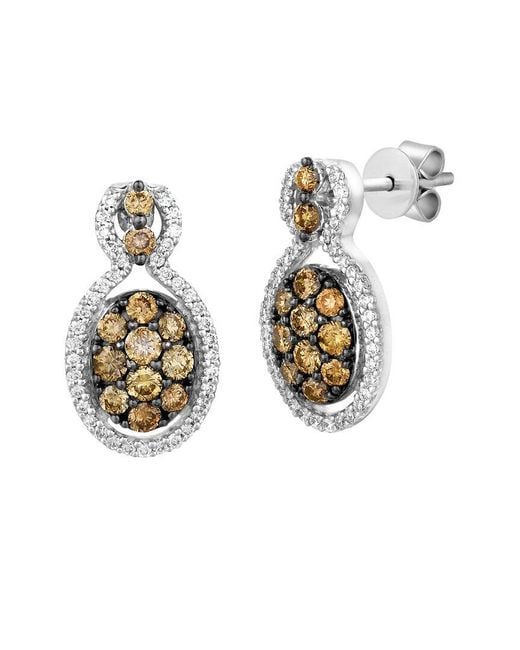 Le Vian Metallic Le Vian Chocolate Cluster 14k 1.07 Ct. Tw. Diamond Drop Earrings